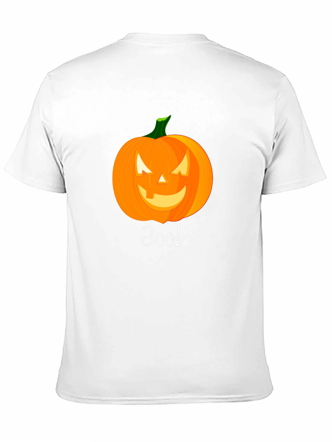 Boo! Halloween Pumpkin Graphic Tee - Black