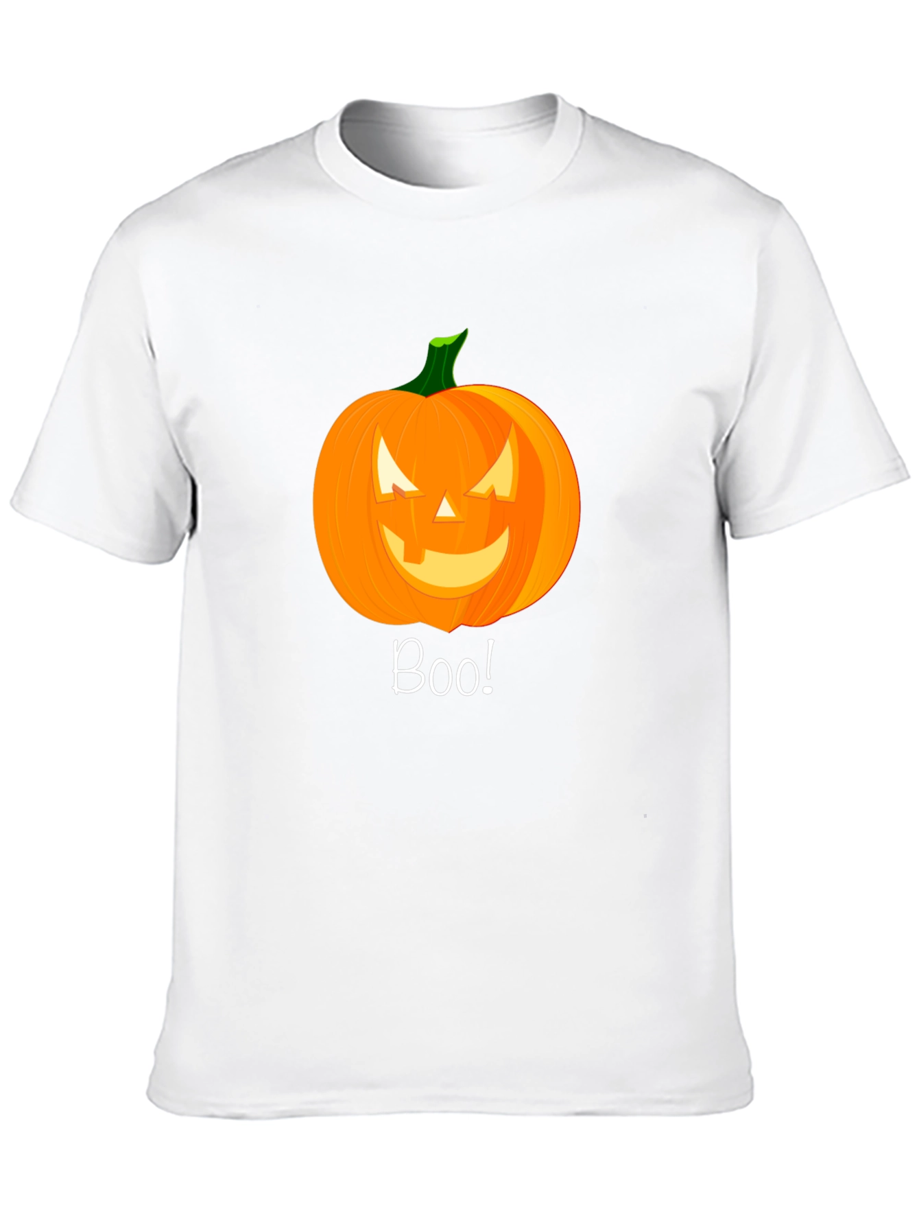 Boo! Halloween Pumpkin Graphic Tee - Black