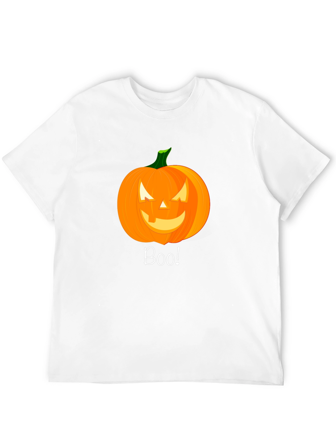 Boo! Halloween Pumpkin Graphic Tee - Black