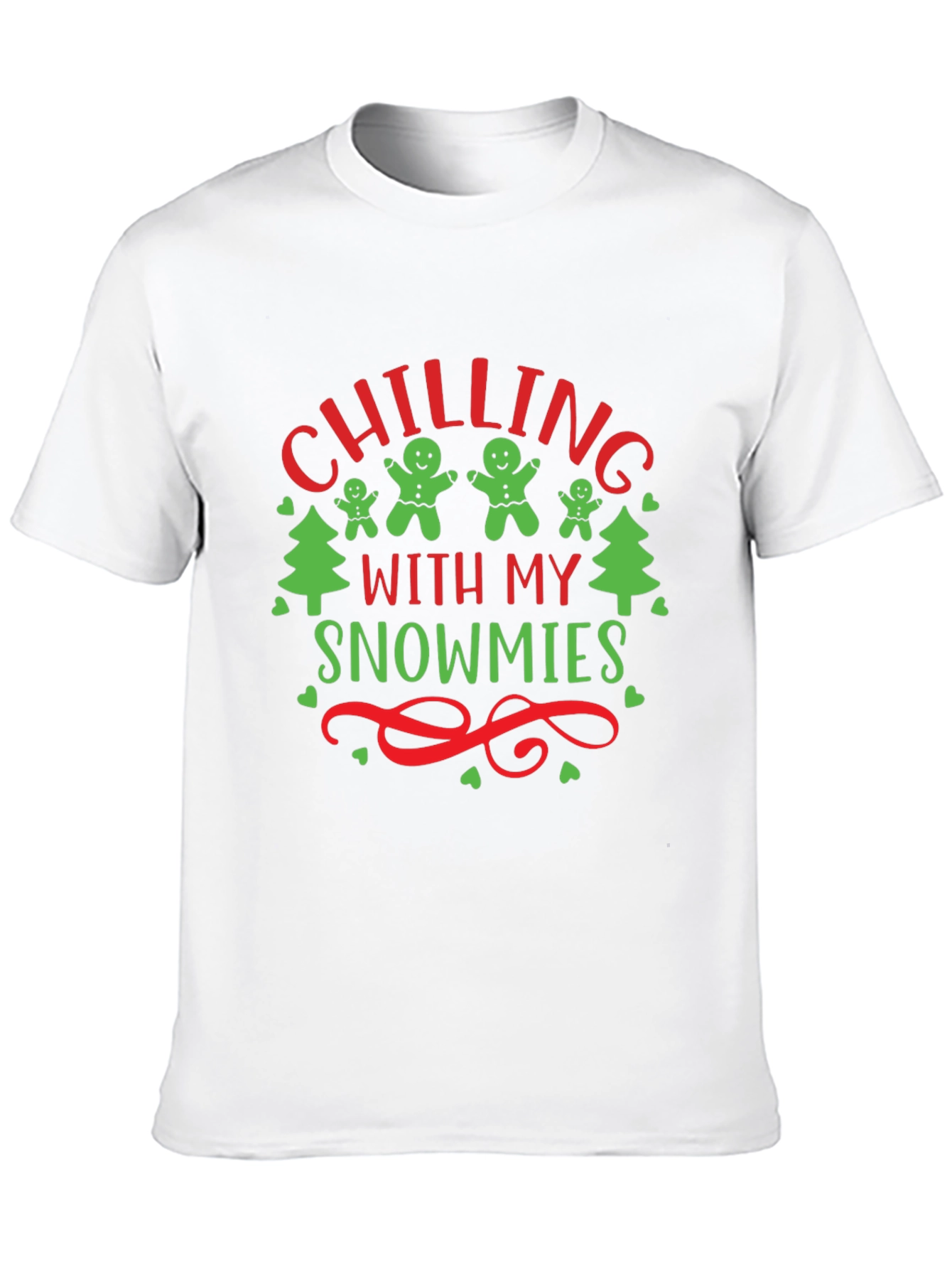 Chilling With My Snowmies Black T-Shirt