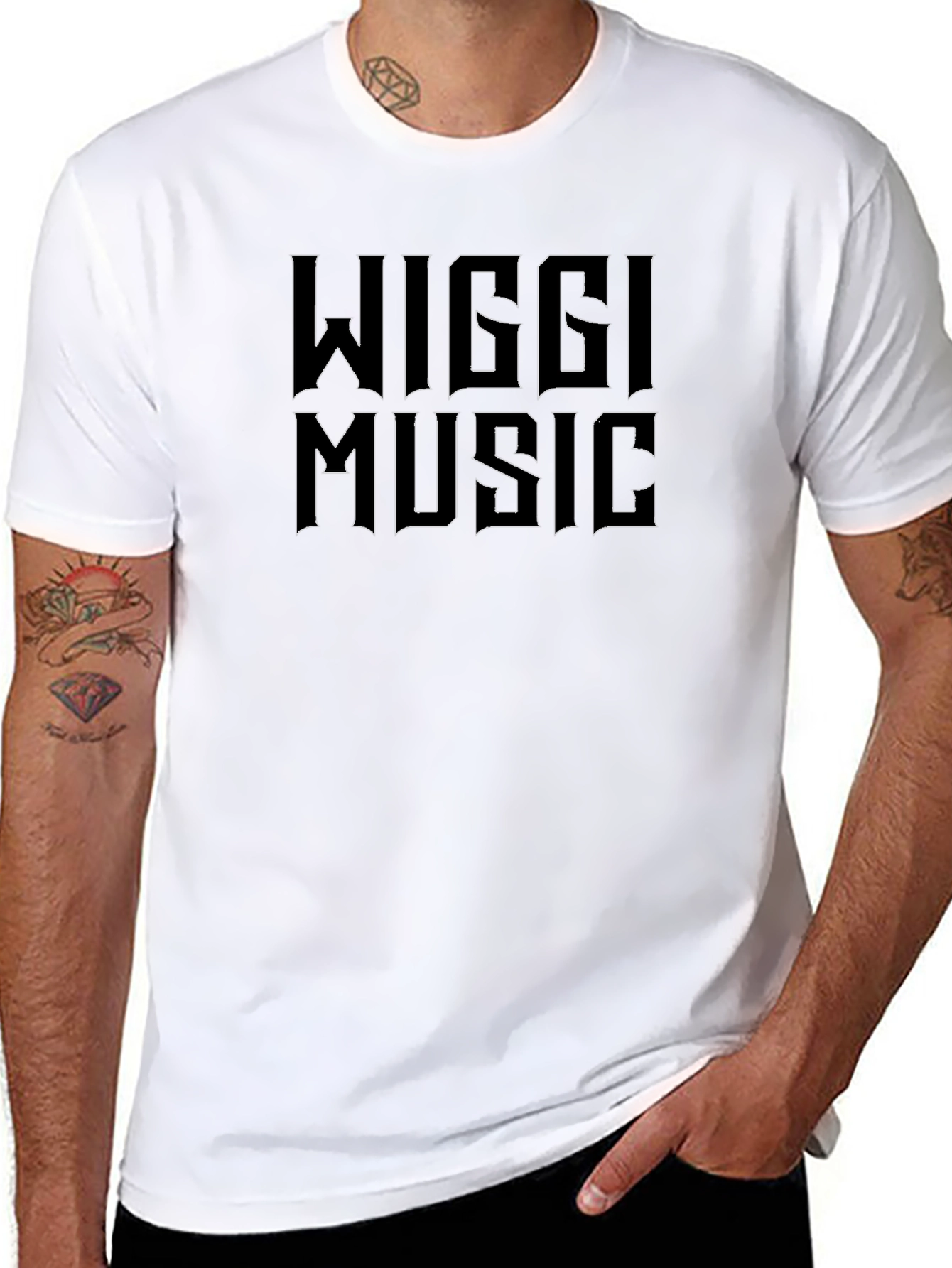 Wiggi Music Black Graphic Tee - Mens Fashion