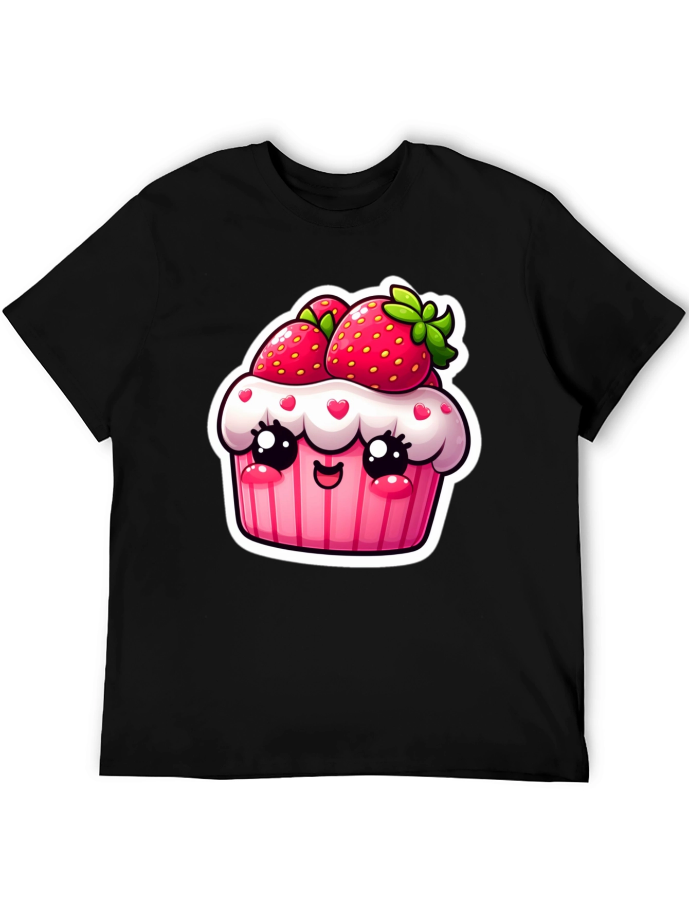 Kawaii Strawberry Cupcake T-Shirt Cute Graphic Tee