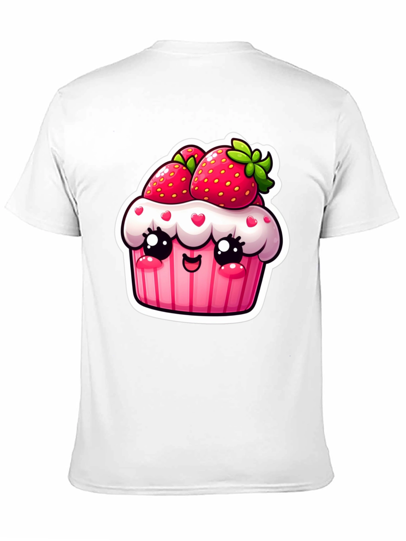 Kawaii Strawberry Cupcake T-Shirt Cute Graphic Tee