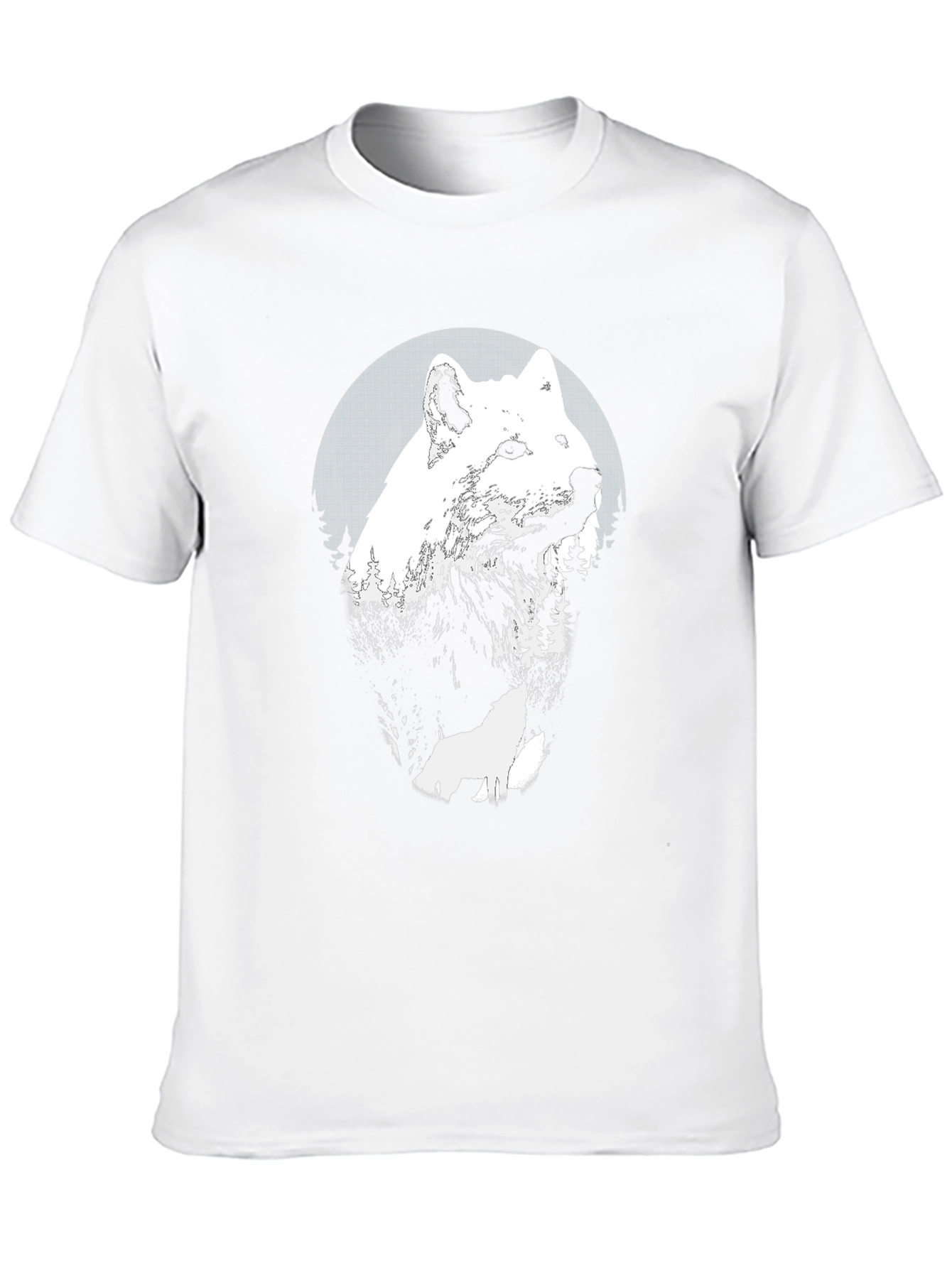 Wolf Graphic Tee - Black Cotton T-Shirt