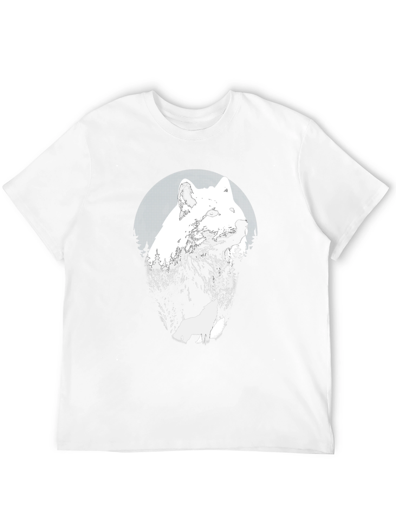 Wolf Graphic Tee - Black Cotton T-Shirt
