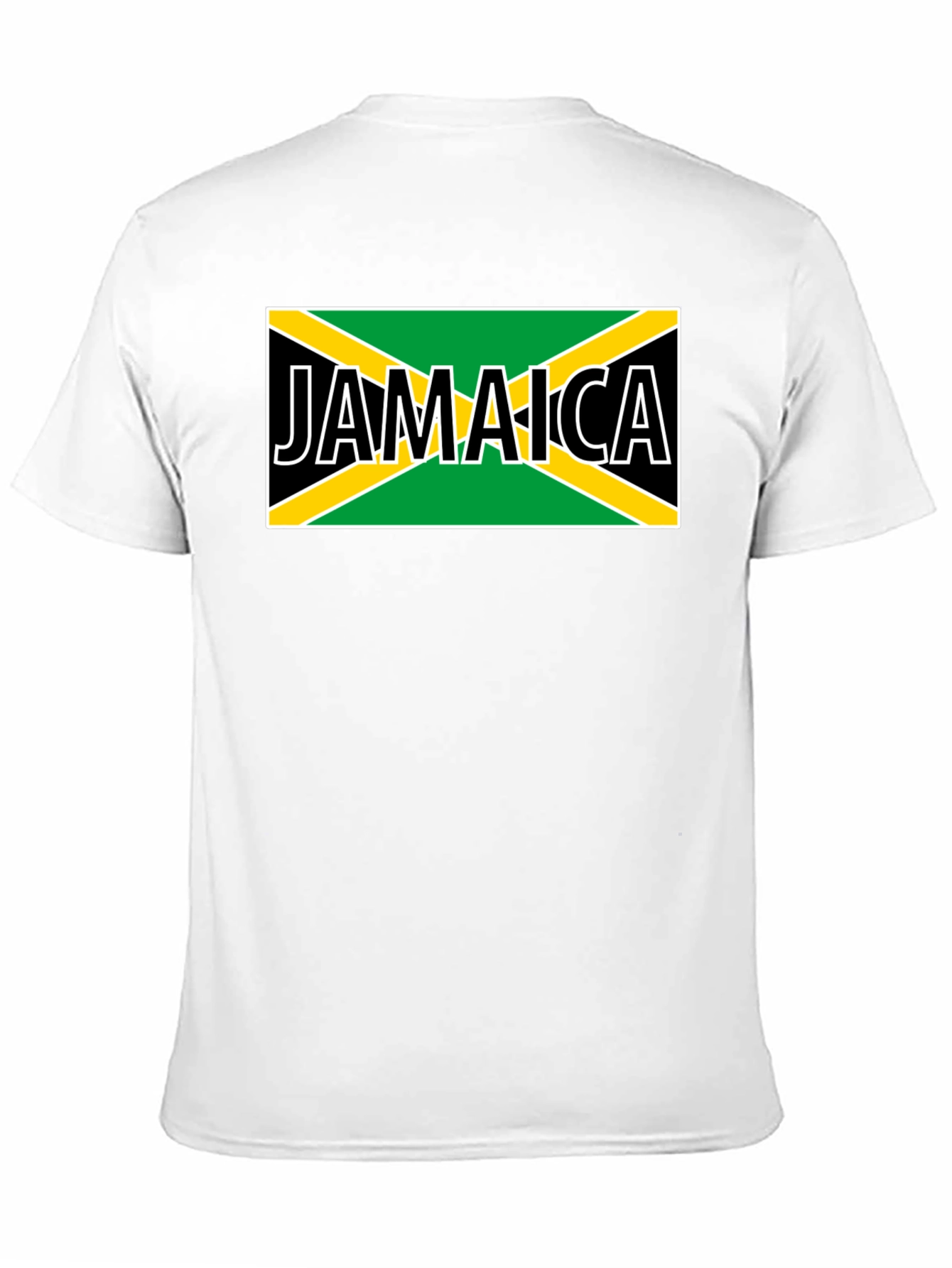 Jamaica Flag Graphic Tee - Black Cotton T-Shirt