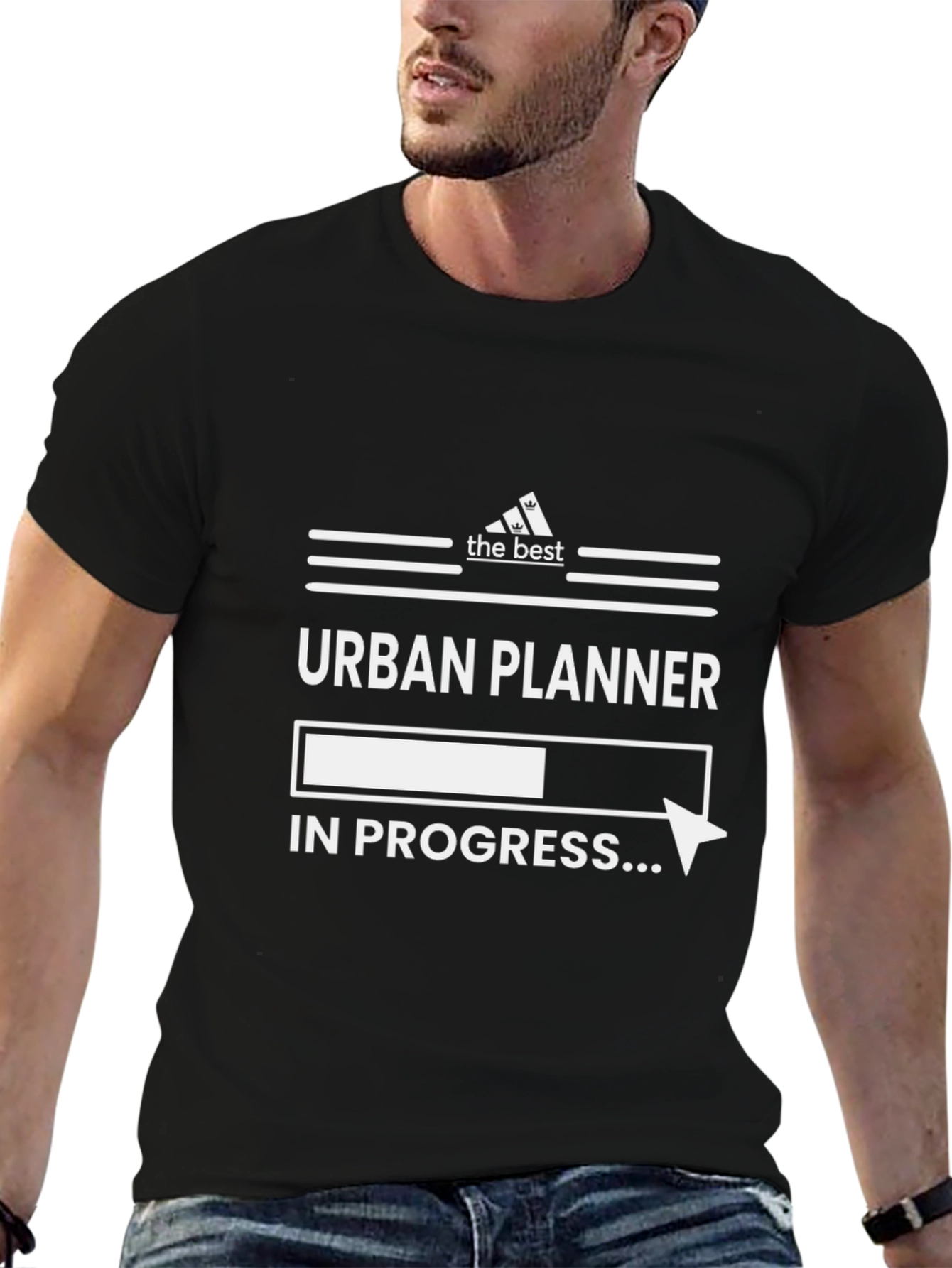Urban Planner In Progress Black T-Shirt