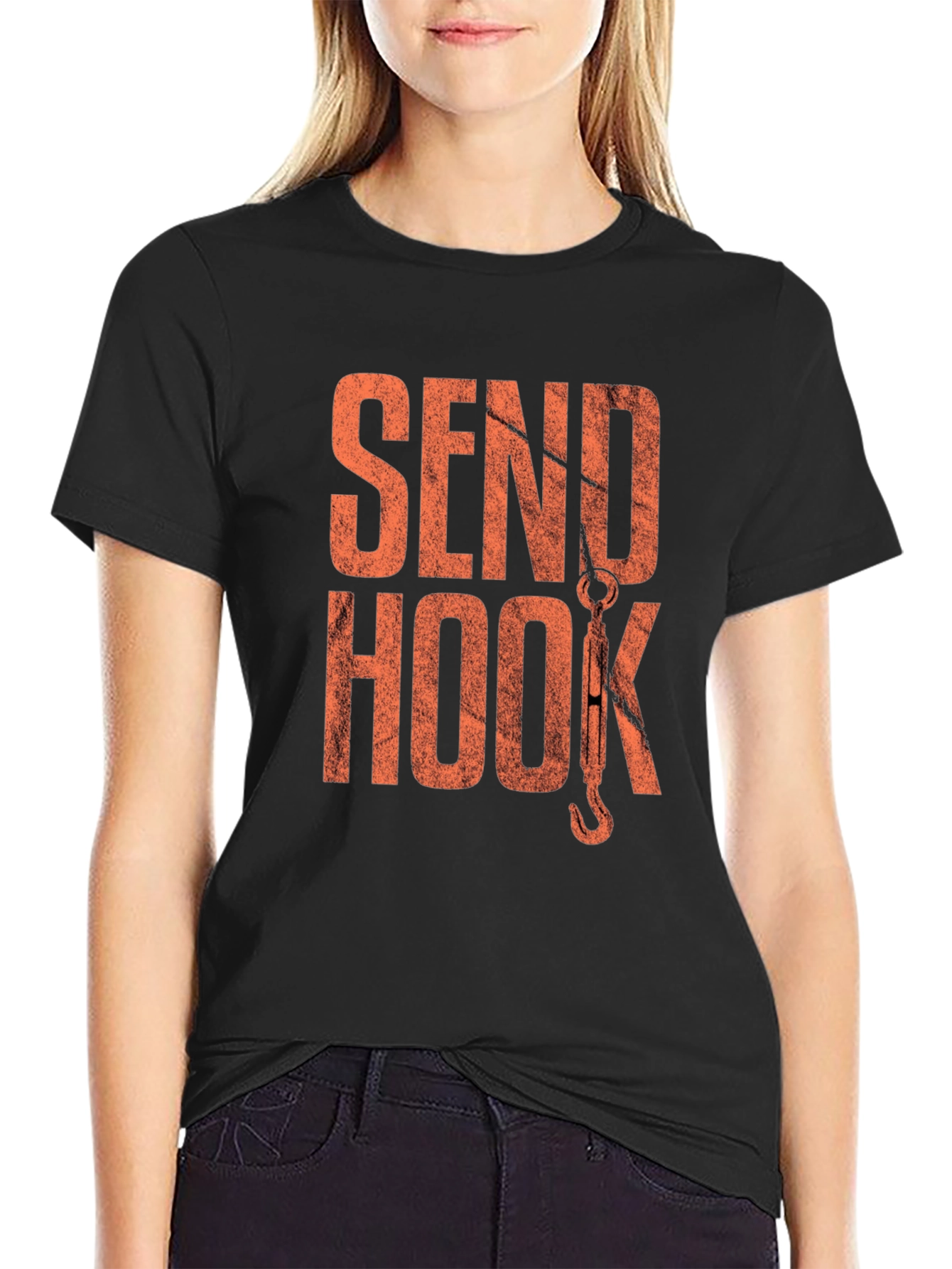 Send Hook T-Shirt - Black Graphic Tee