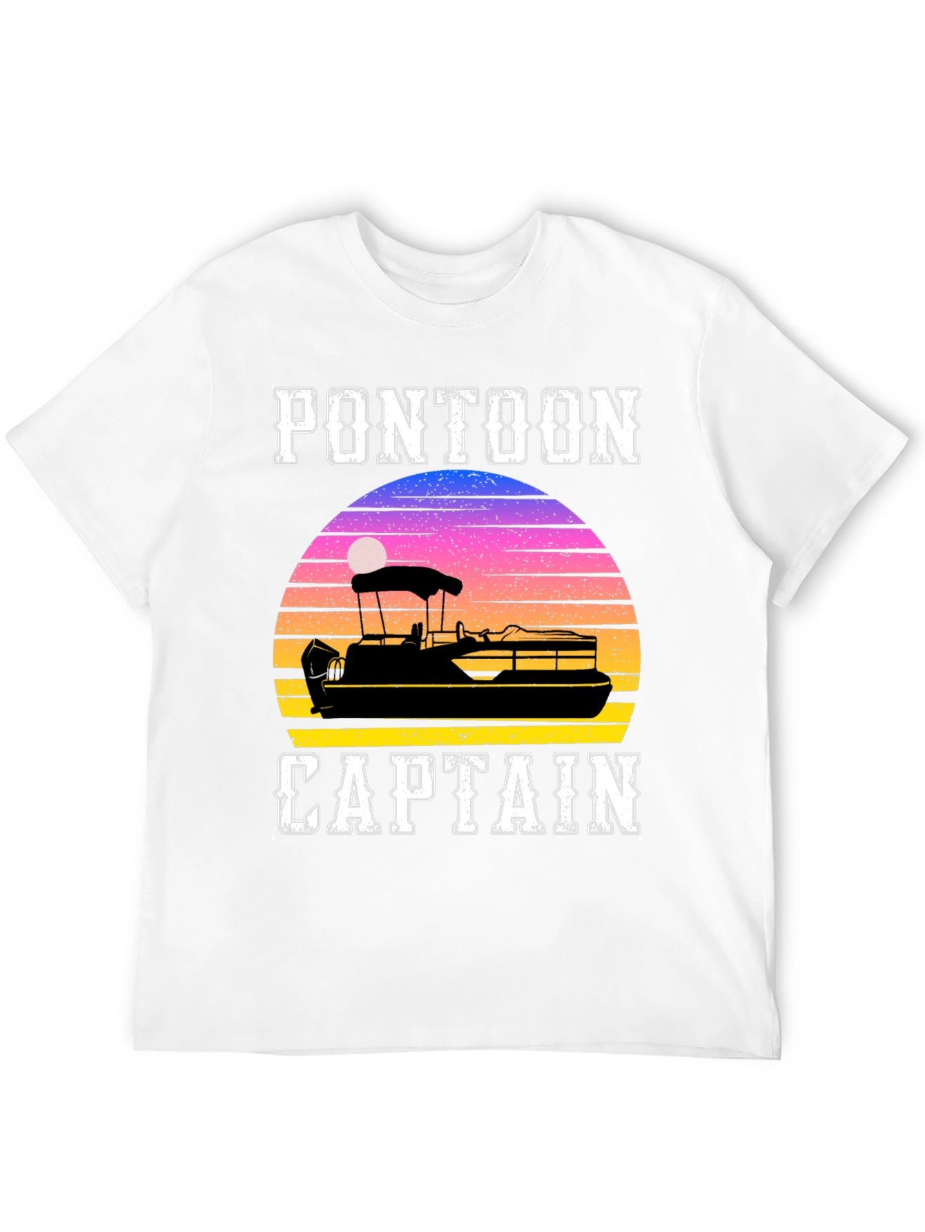 Pontoon Captain Sunset Graphic Tee