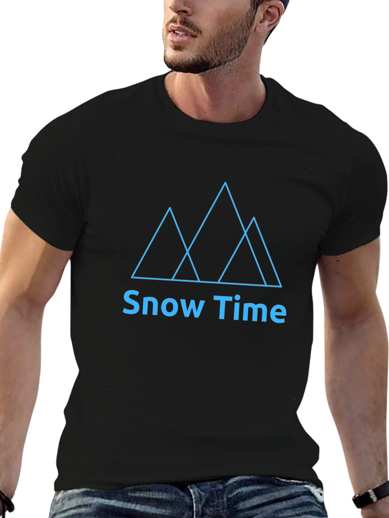 Snow Time Graphic Tee - Mountain Design