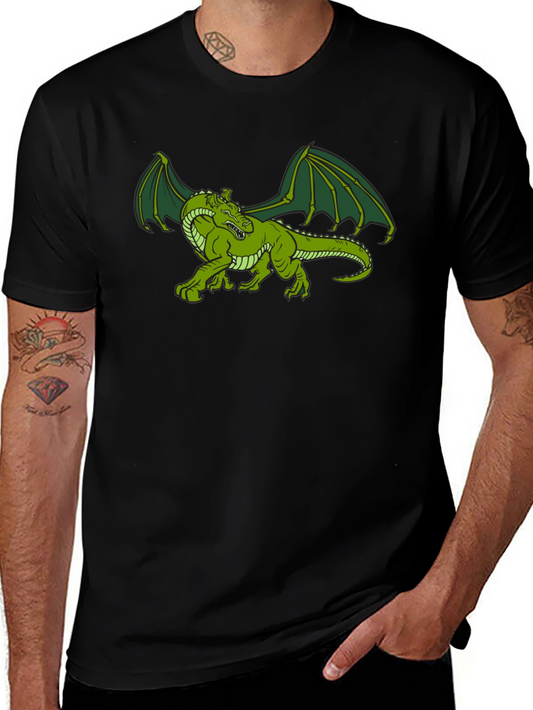 Green Dragon Graphic Tee - Fantasy T-Shirt