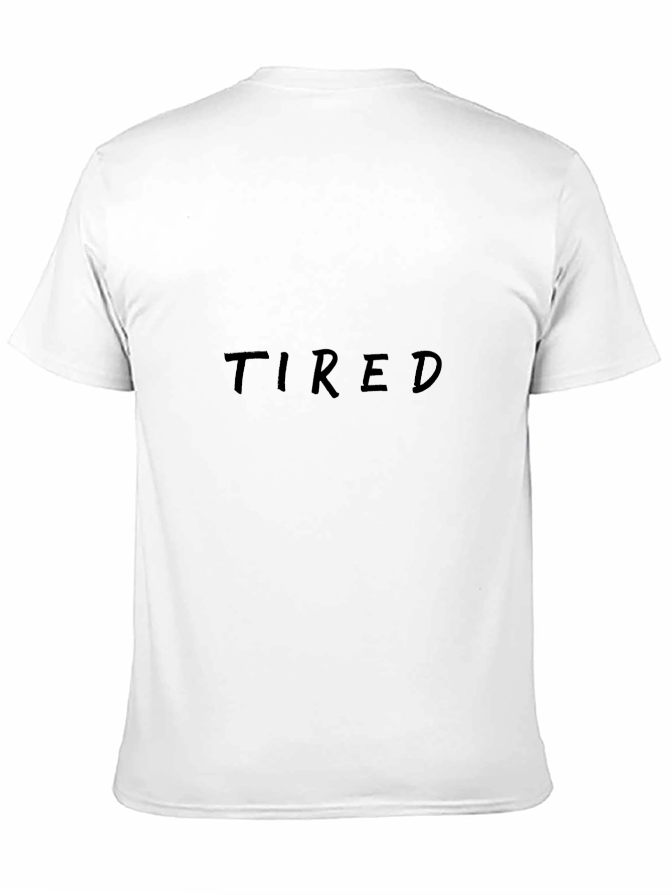 TIRED Graphic Tee - Black Cotton Casual T-Shirt