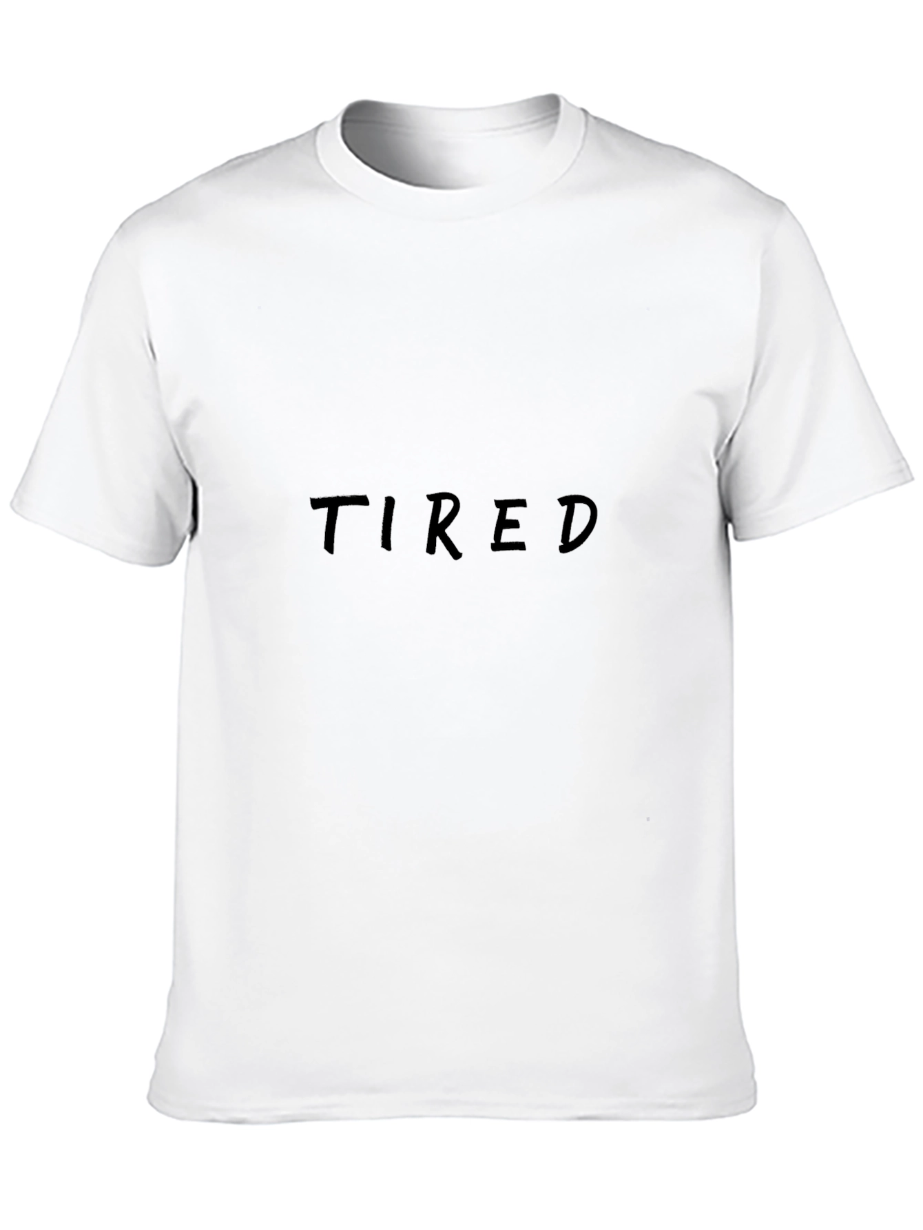 TIRED Graphic Tee - Black Cotton Casual T-Shirt