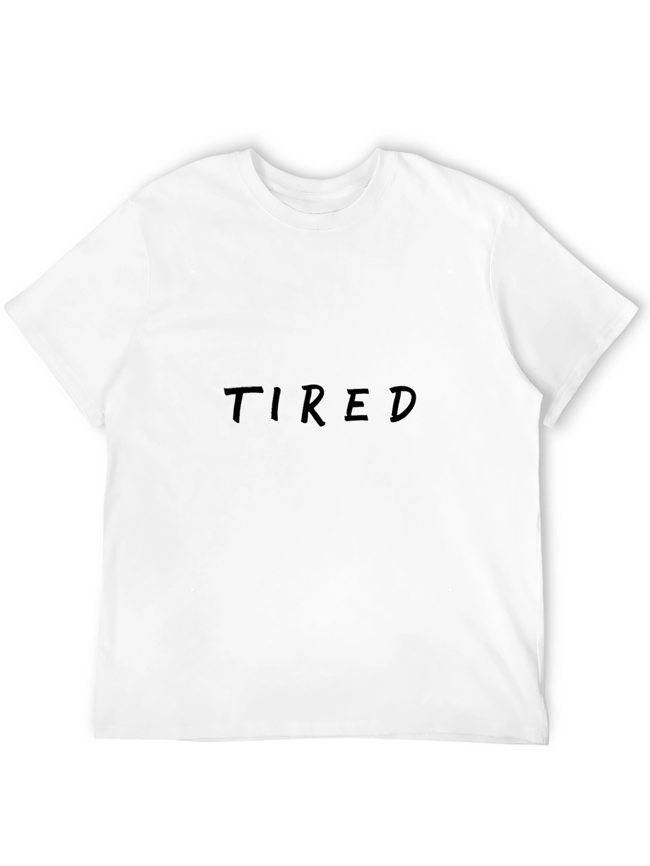 TIRED Graphic Tee - Black Cotton Casual T-Shirt