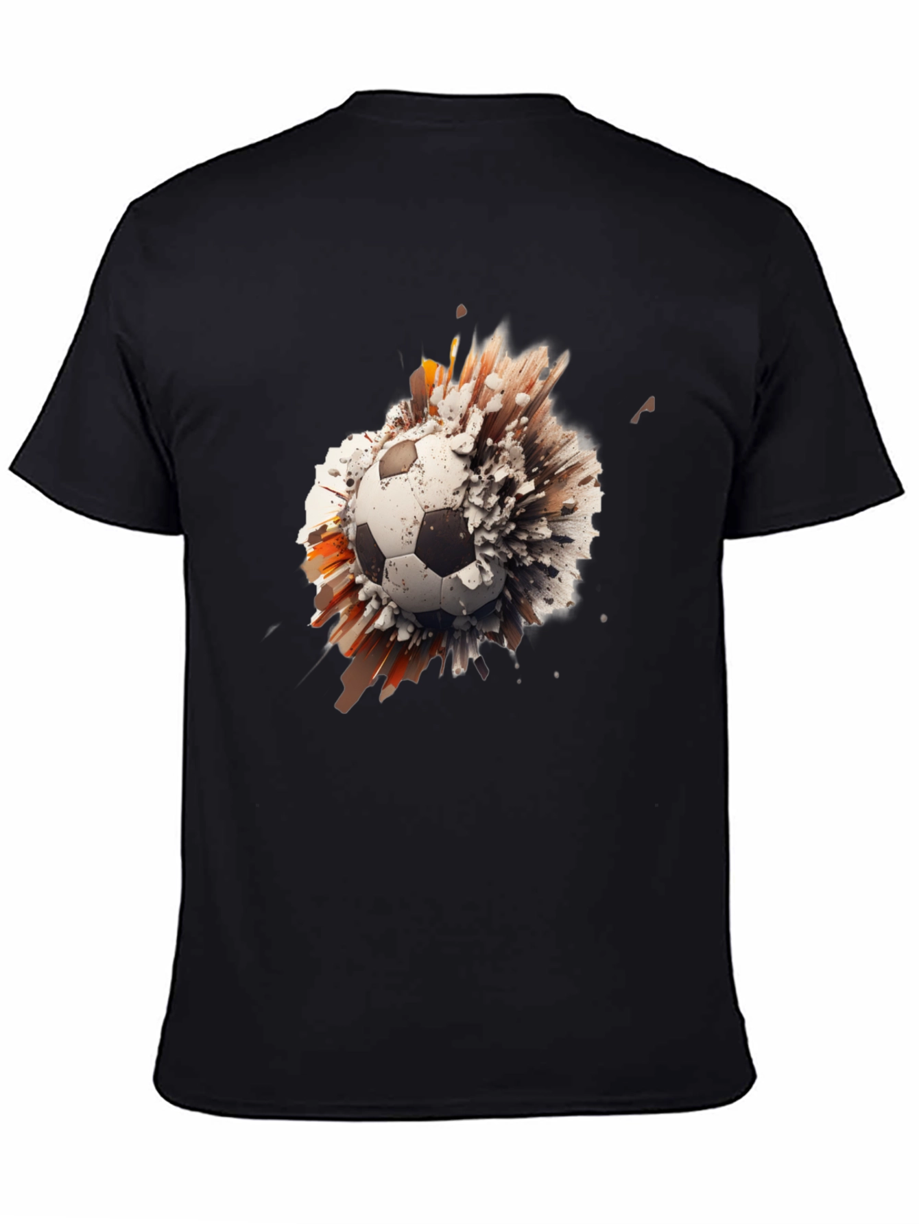 Exploding Soccer Ball Graphic Tee - Black