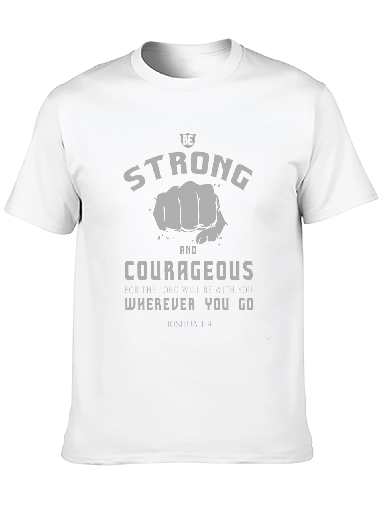 Strong & Courageous Graphic Tee - Black