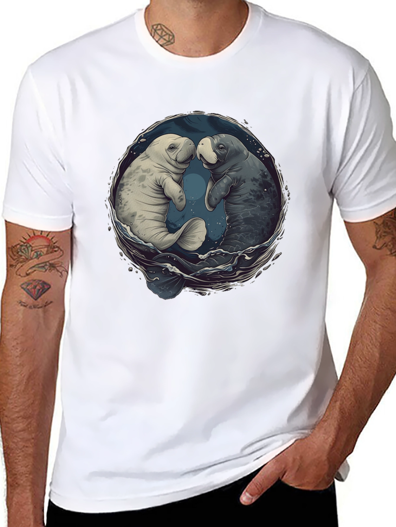 Manatee Love T-Shirt - Black