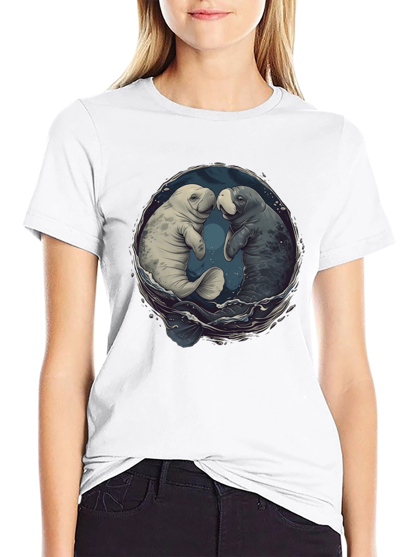 Manatee Love T-Shirt - Black