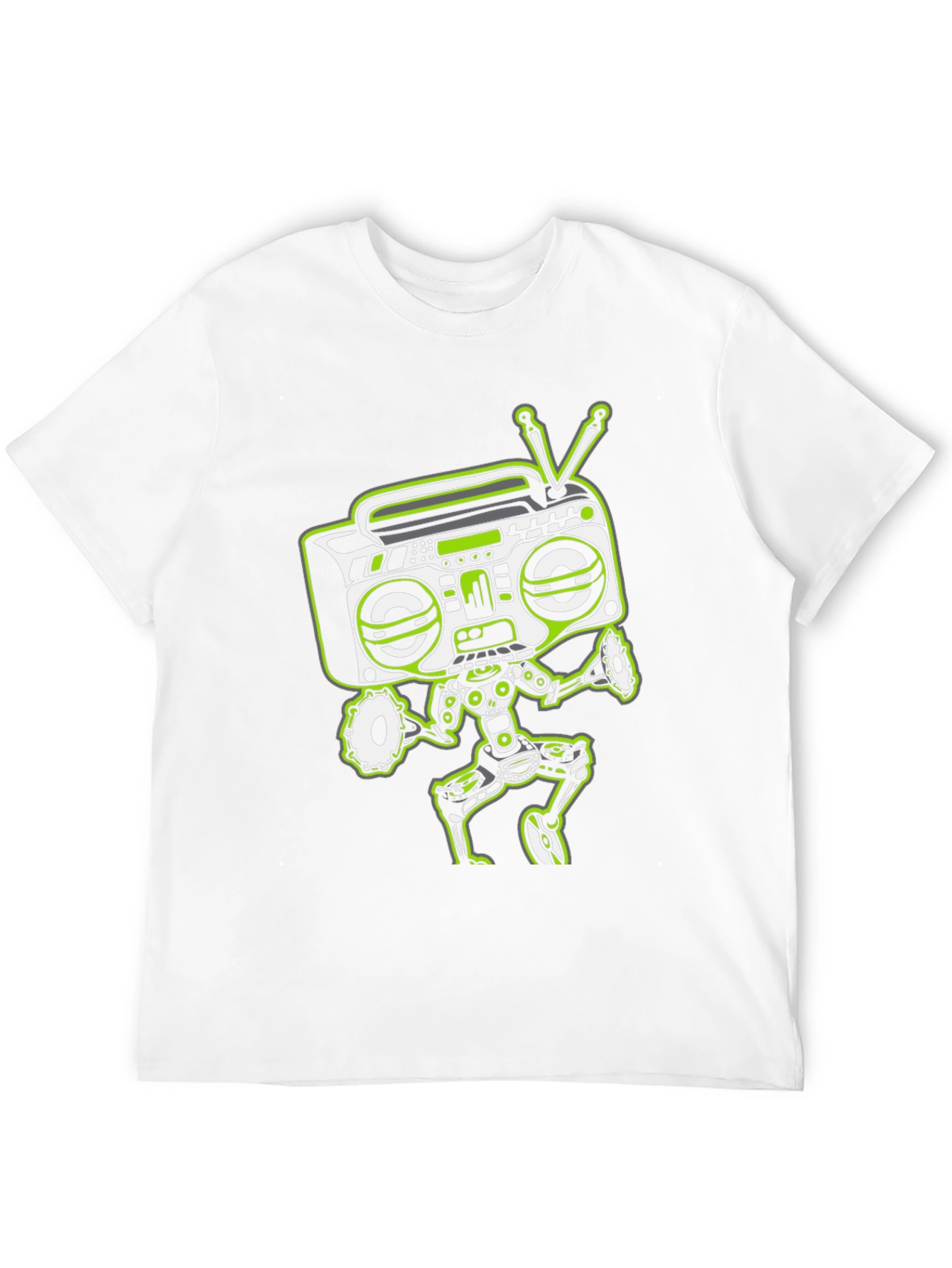 Retro Radio Robot Graphic T-Shirt