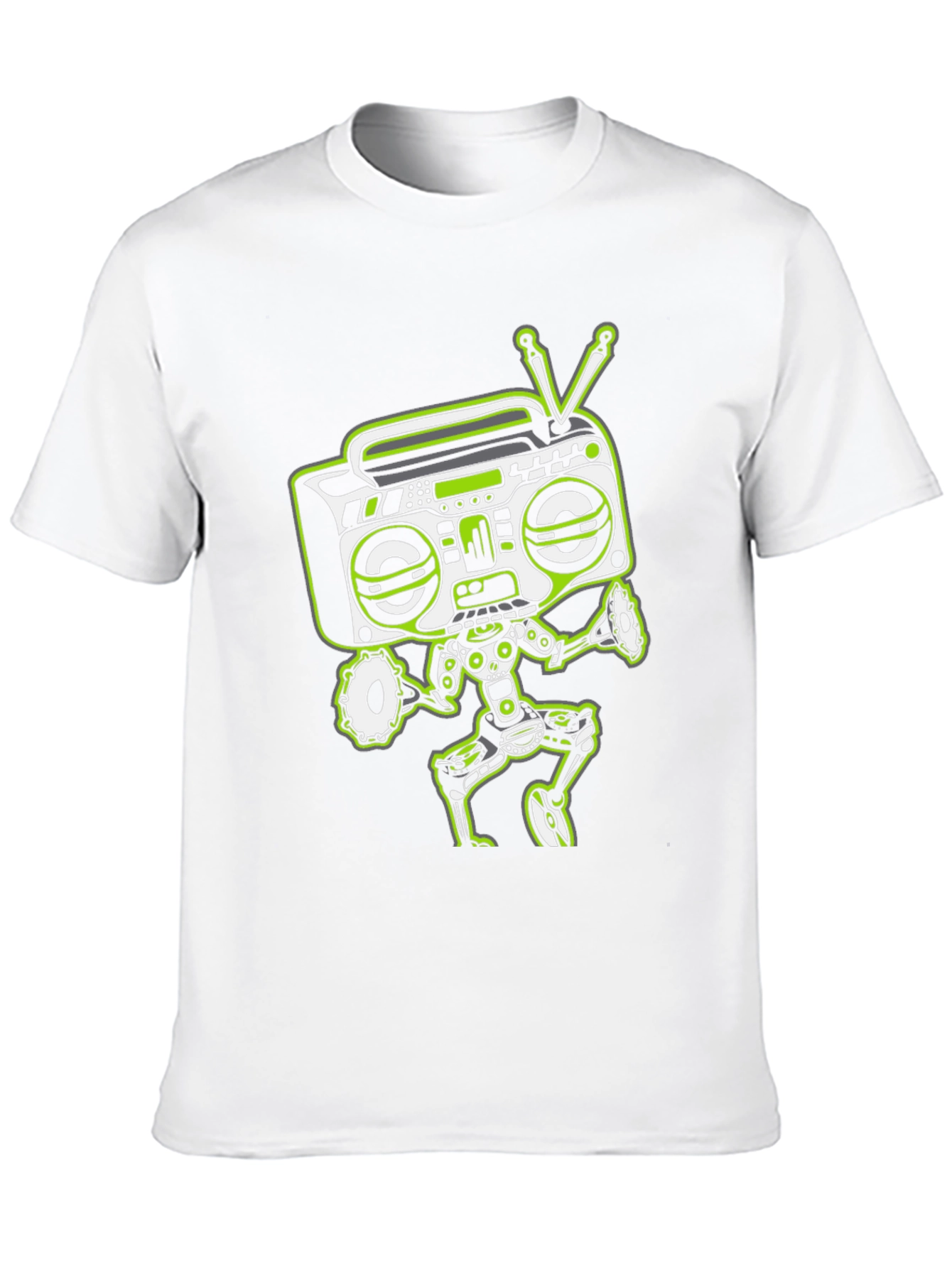 Retro Radio Robot Graphic T-Shirt