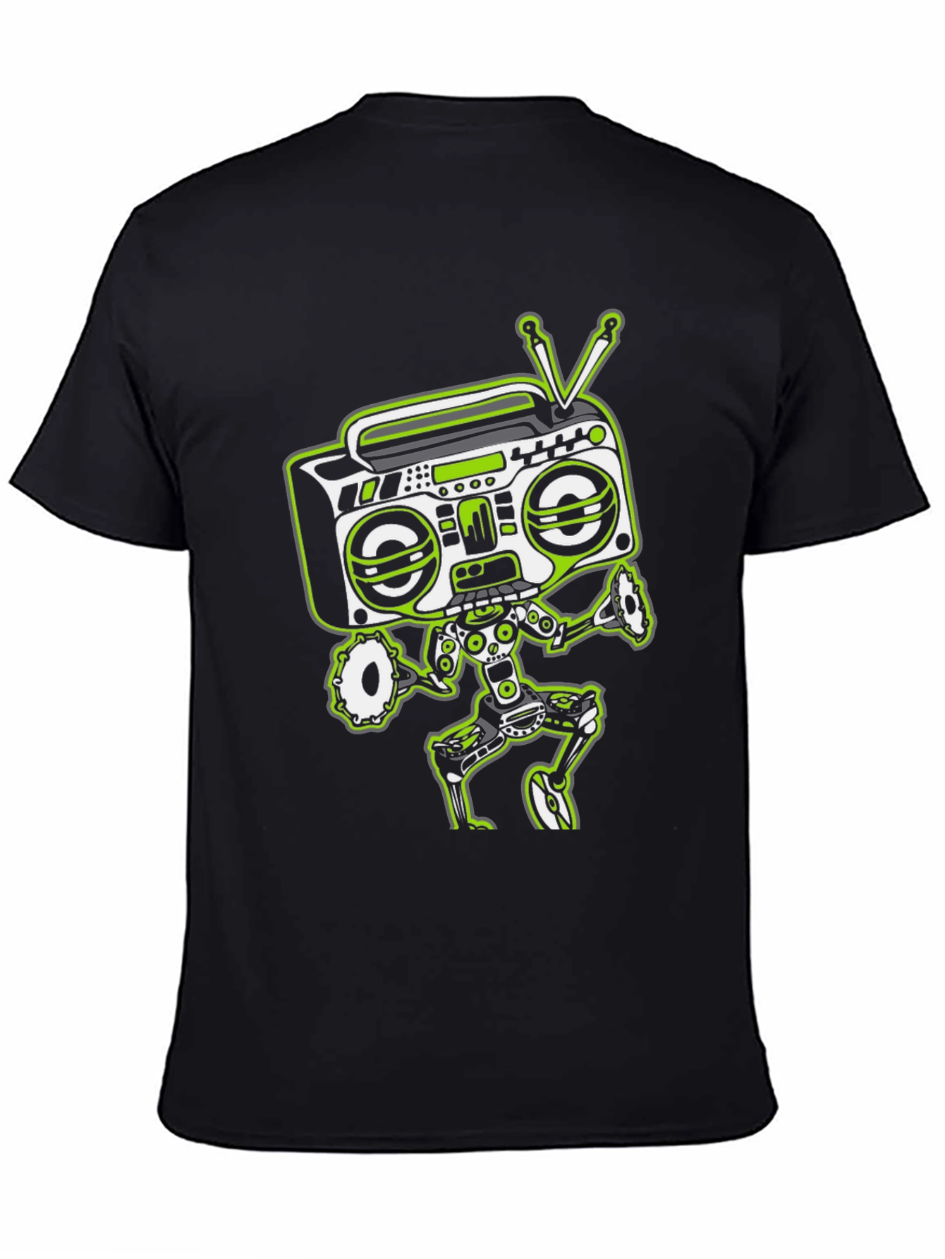 Retro Radio Robot Graphic T-Shirt