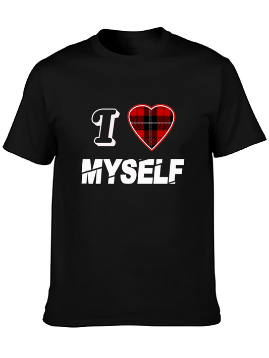 I Heart Myself Plaid Heart Graphic Tee