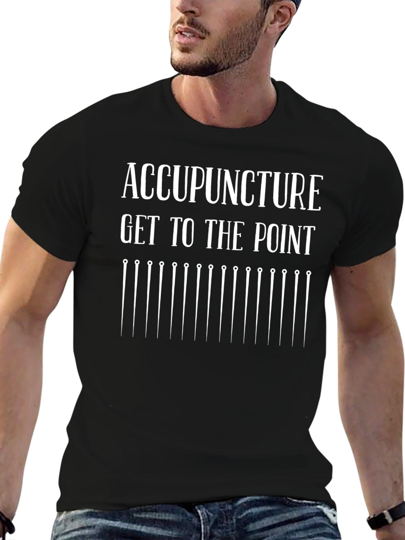 Acupuncture Get to the Point Black T-Shirt