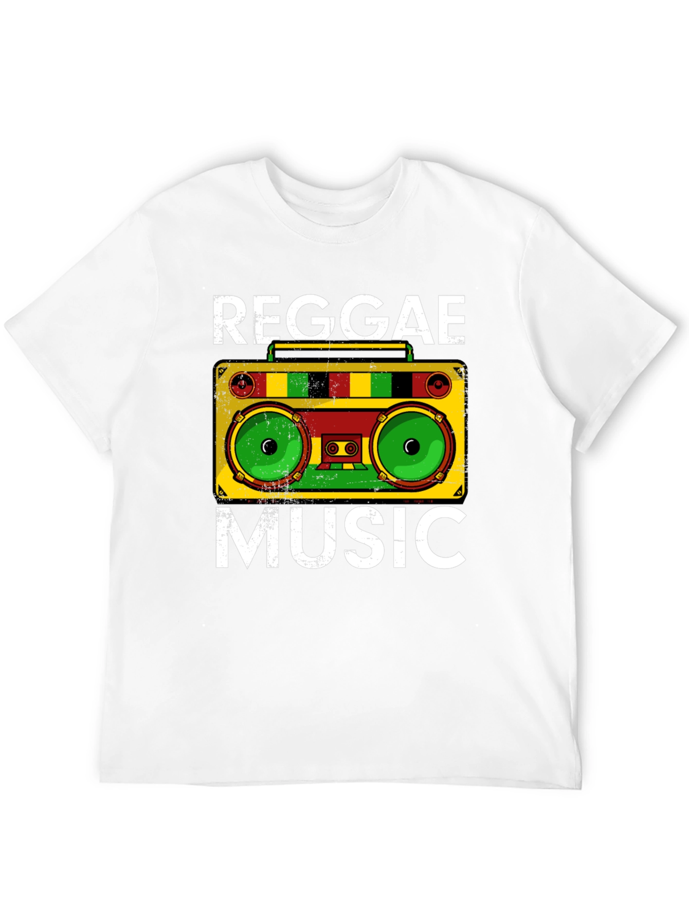 Reggae Music Graphic Tee - Boombox Design