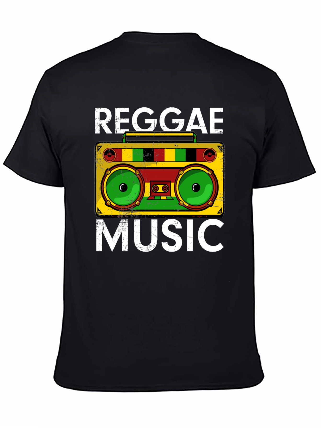 Reggae Music Graphic Tee - Boombox Design