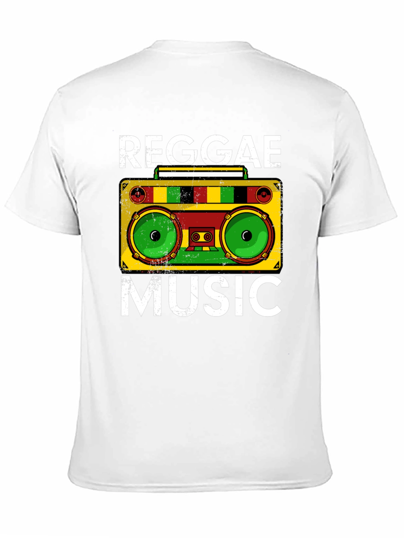 Reggae Music Graphic Tee - Boombox Design