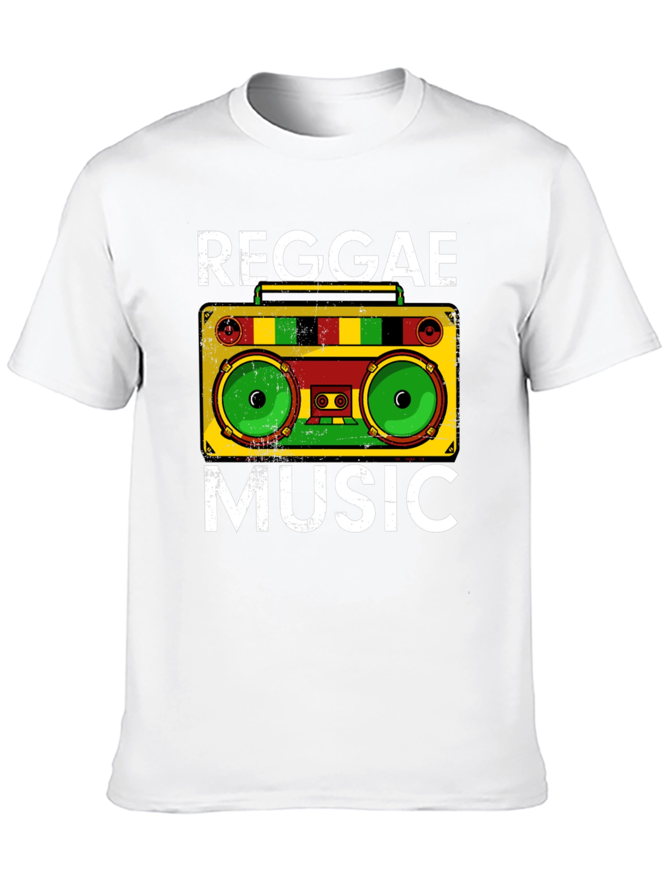 Reggae Music Graphic Tee - Boombox Design
