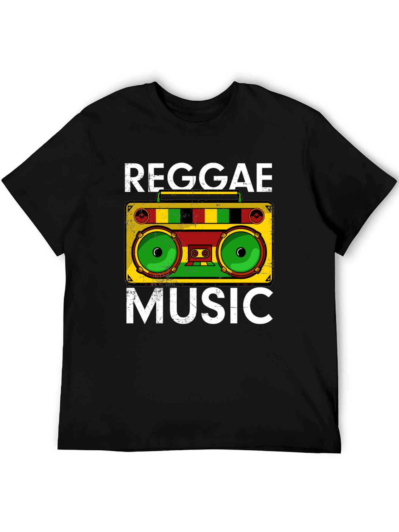 Reggae Music Graphic Tee - Boombox Design