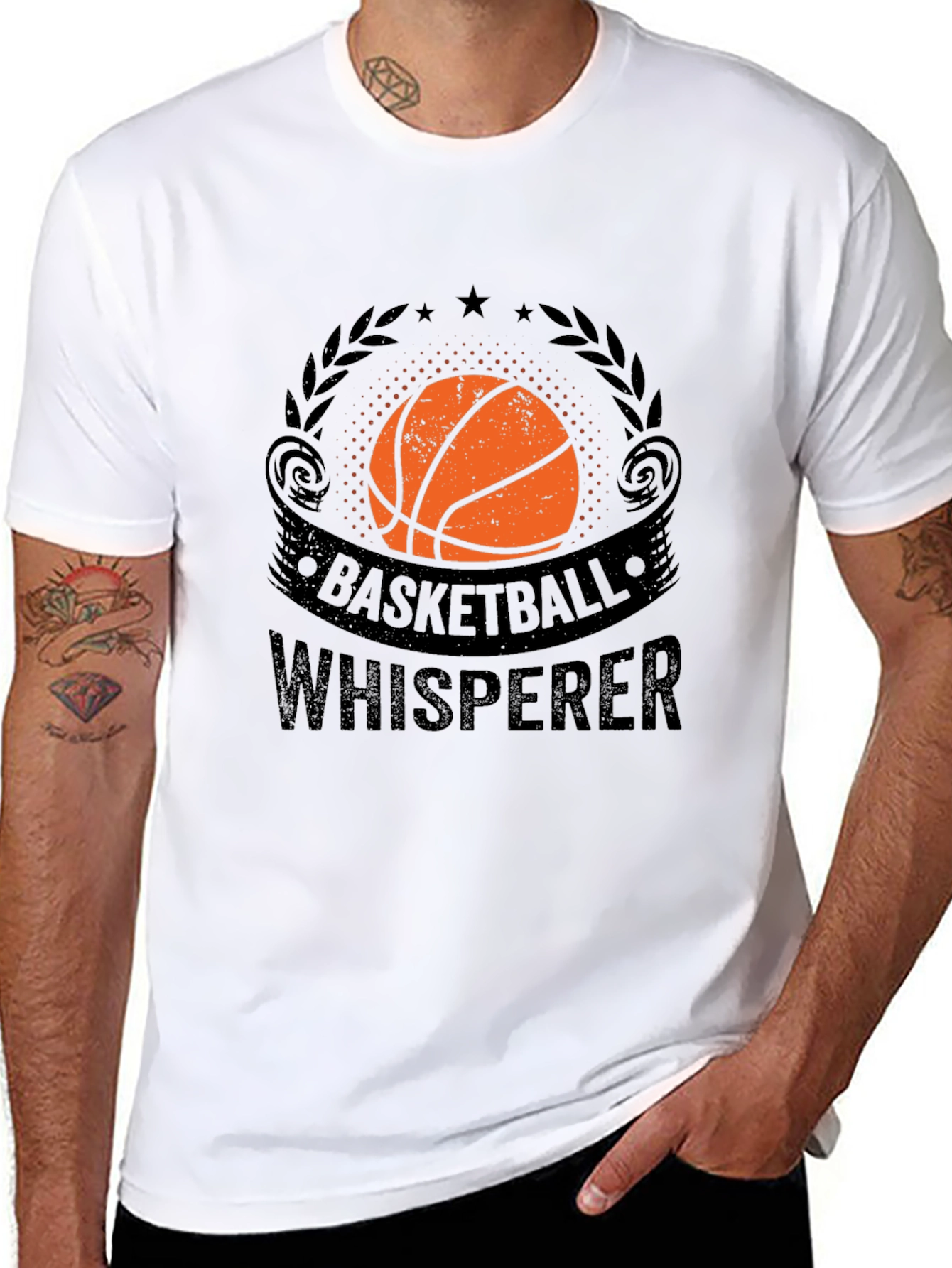 Basketball Whisperer Graphic T-Shirt - Black