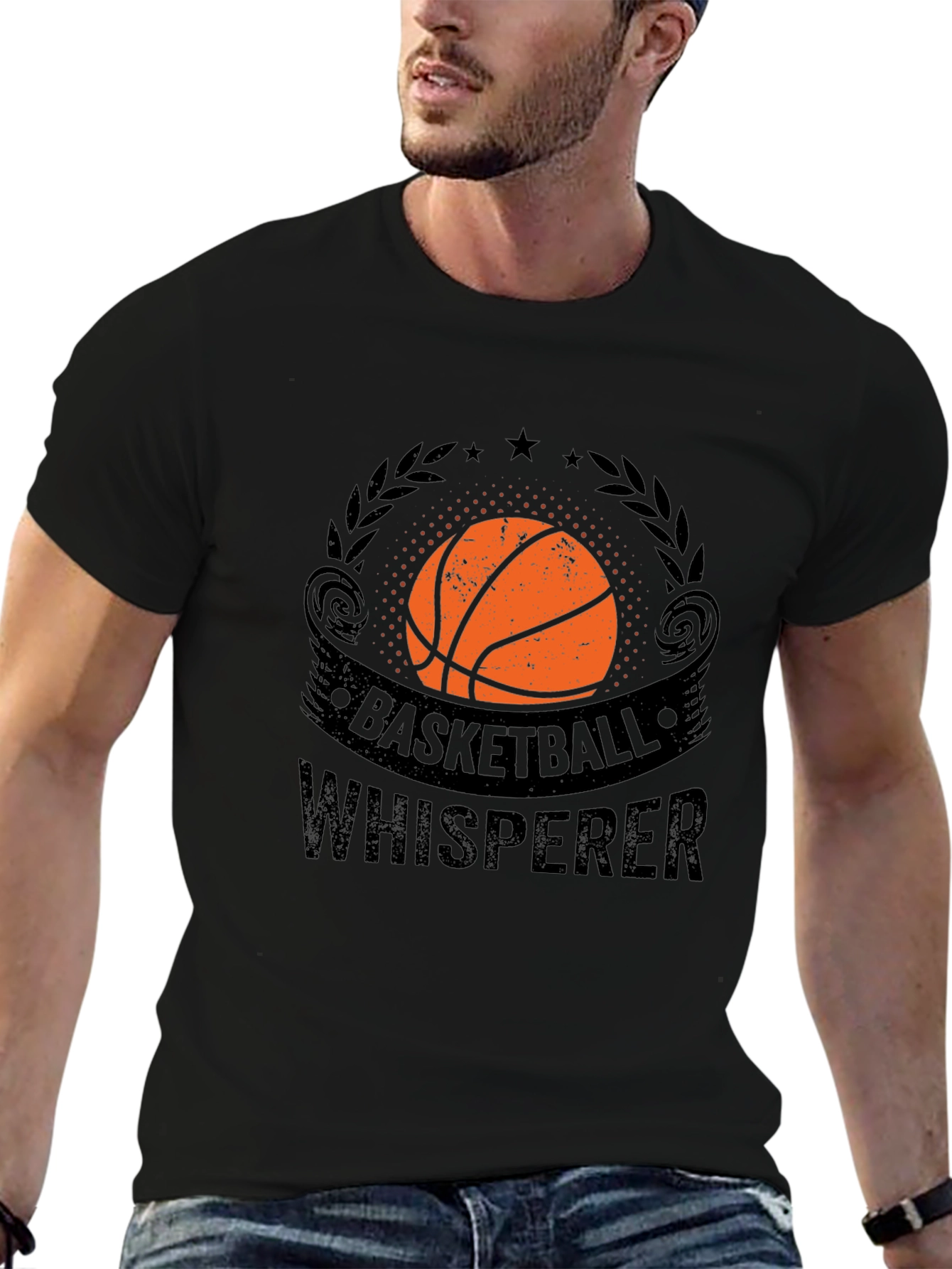 Basketball Whisperer Graphic T-Shirt - Black