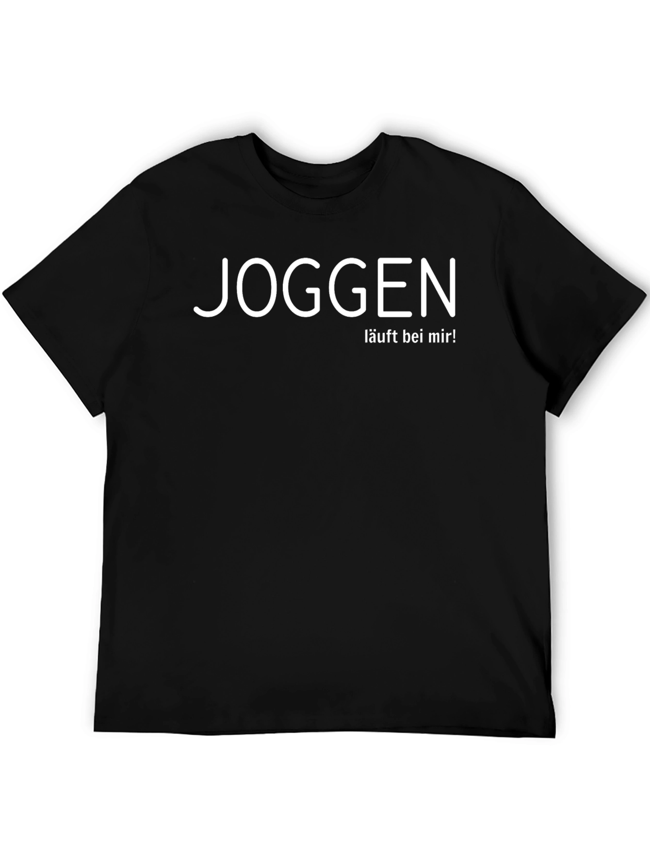 Joggen Läuft Bei Mir! Black Graphic T-Shirt