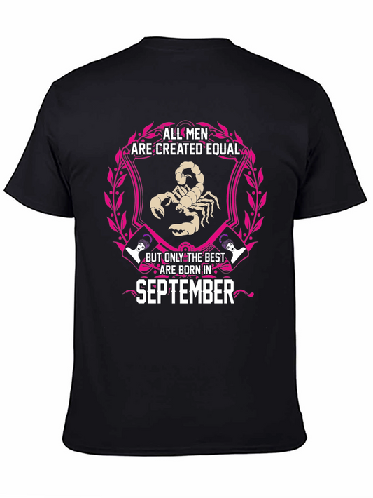 September Birthday Zodiac Scorpion Mens T-Shirt