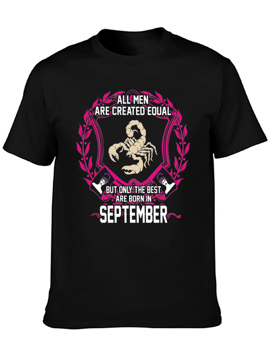 September Birthday Zodiac Scorpion Mens T-Shirt
