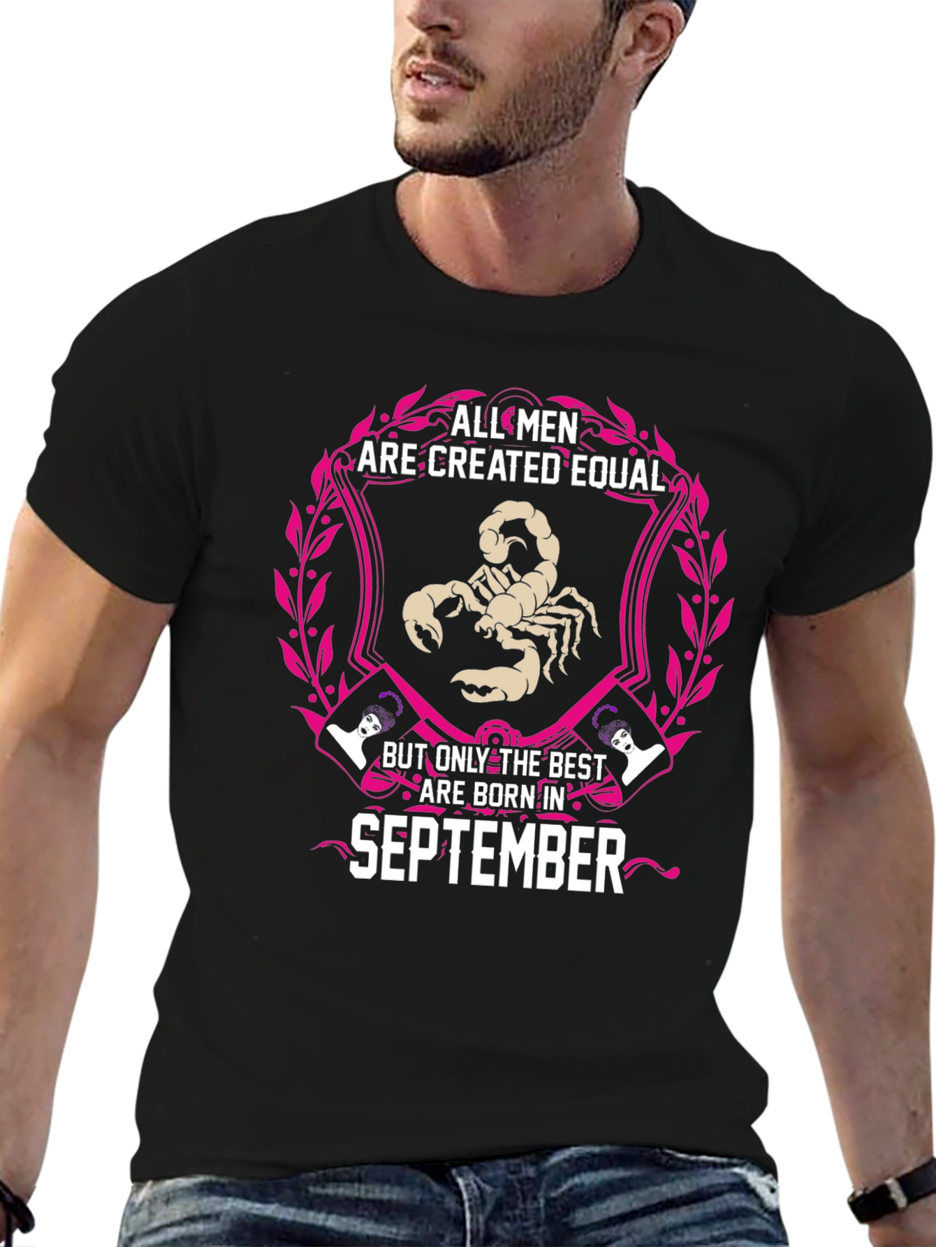 September Birthday Zodiac Scorpion Mens T-Shirt