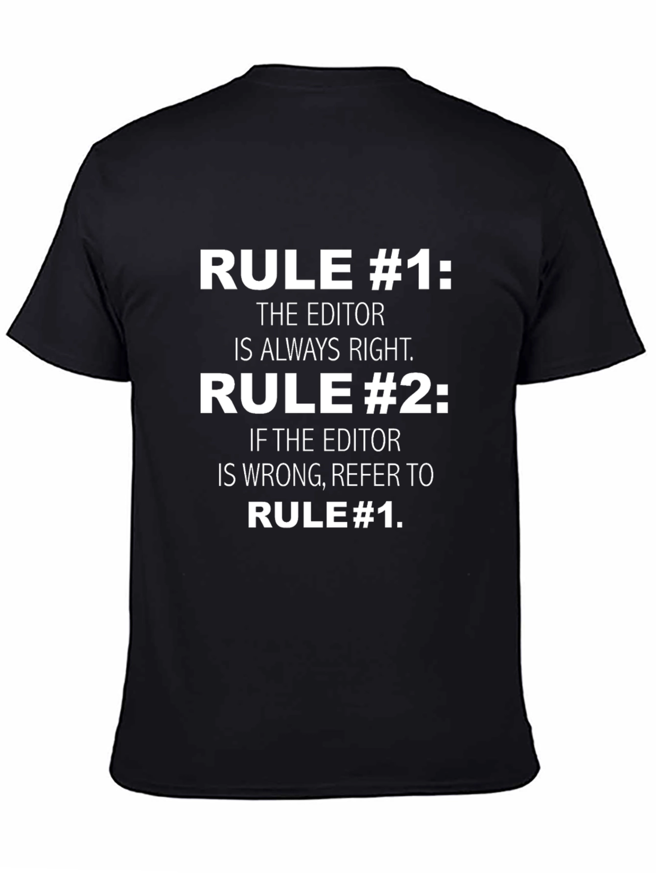 Editor Rule T-Shirt: Always Right Funny Tee