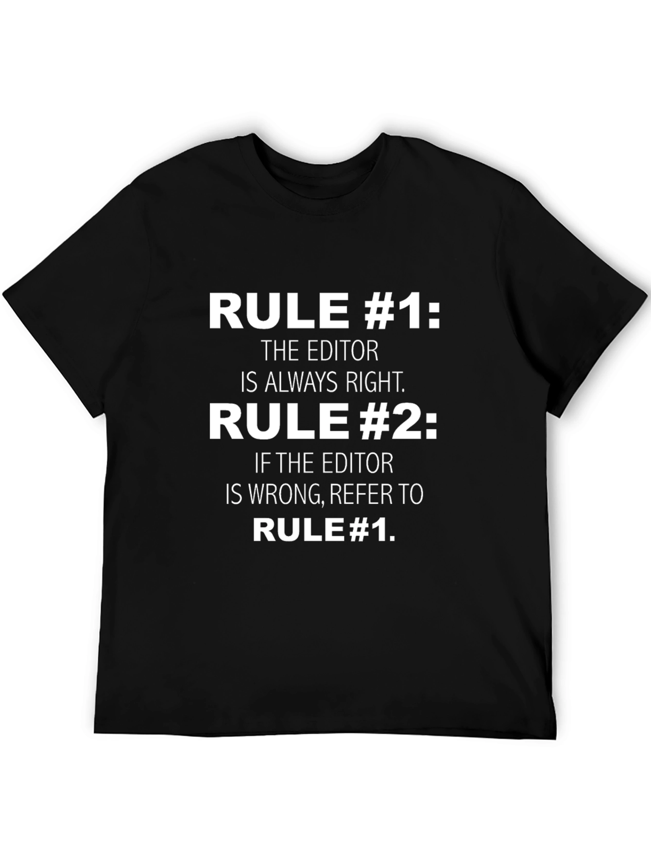 Editor Rule T-Shirt: Always Right Funny Tee