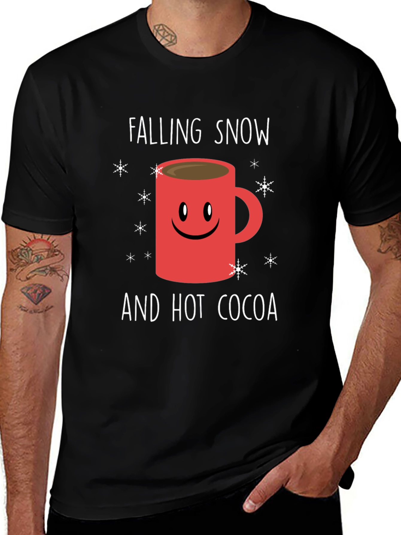 Falling Snow and Hot Cocoa Graphic Tee