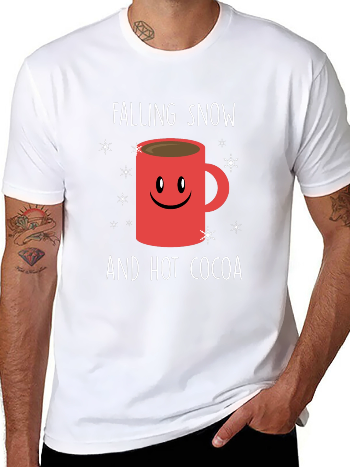 Falling Snow and Hot Cocoa Graphic Tee