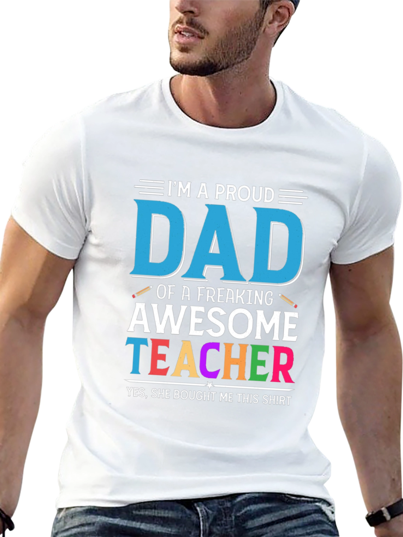 Proud Dad of an Awesome Teacher Graphic T-Shirt