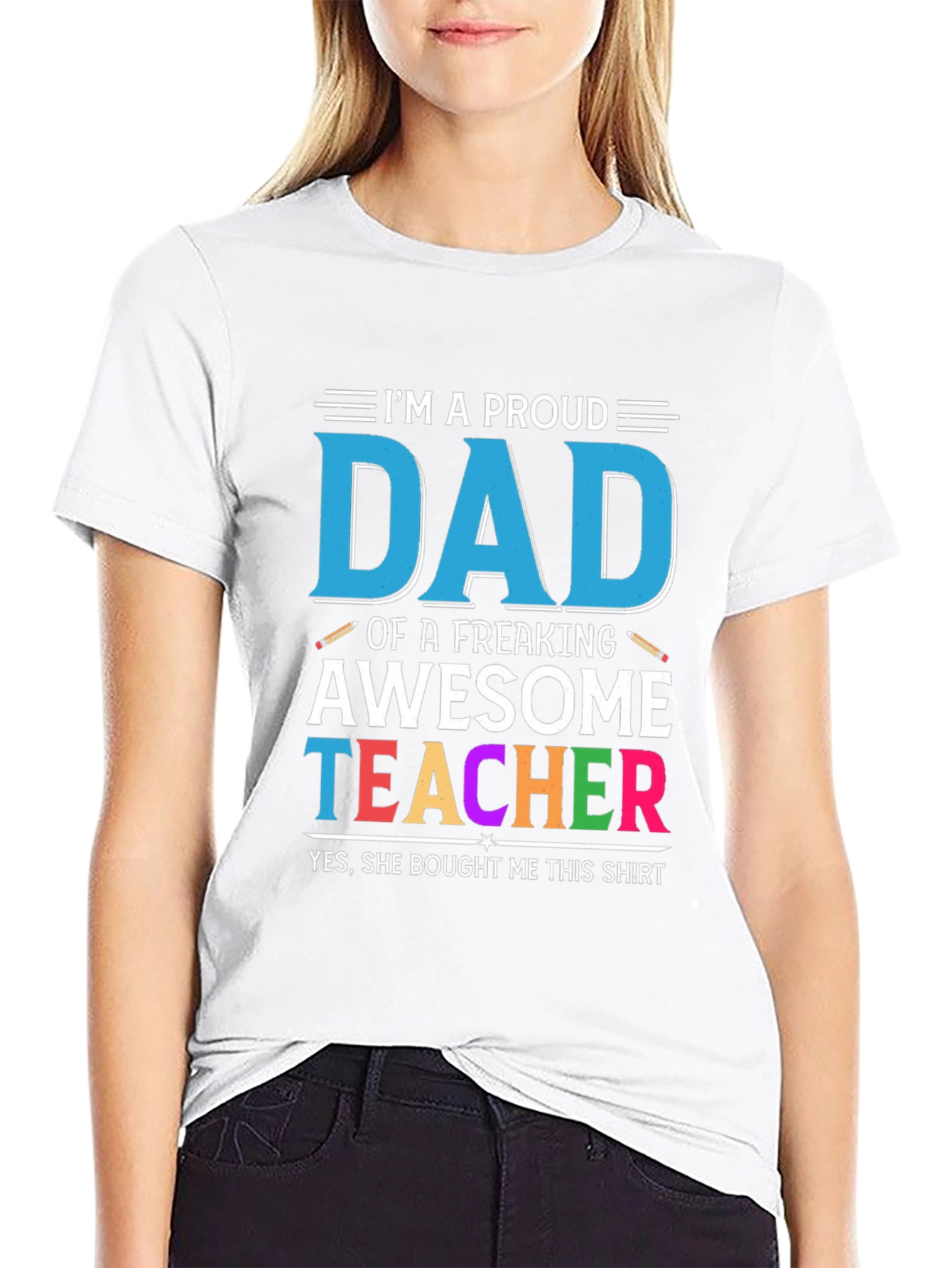 Proud Dad of an Awesome Teacher Graphic T-Shirt