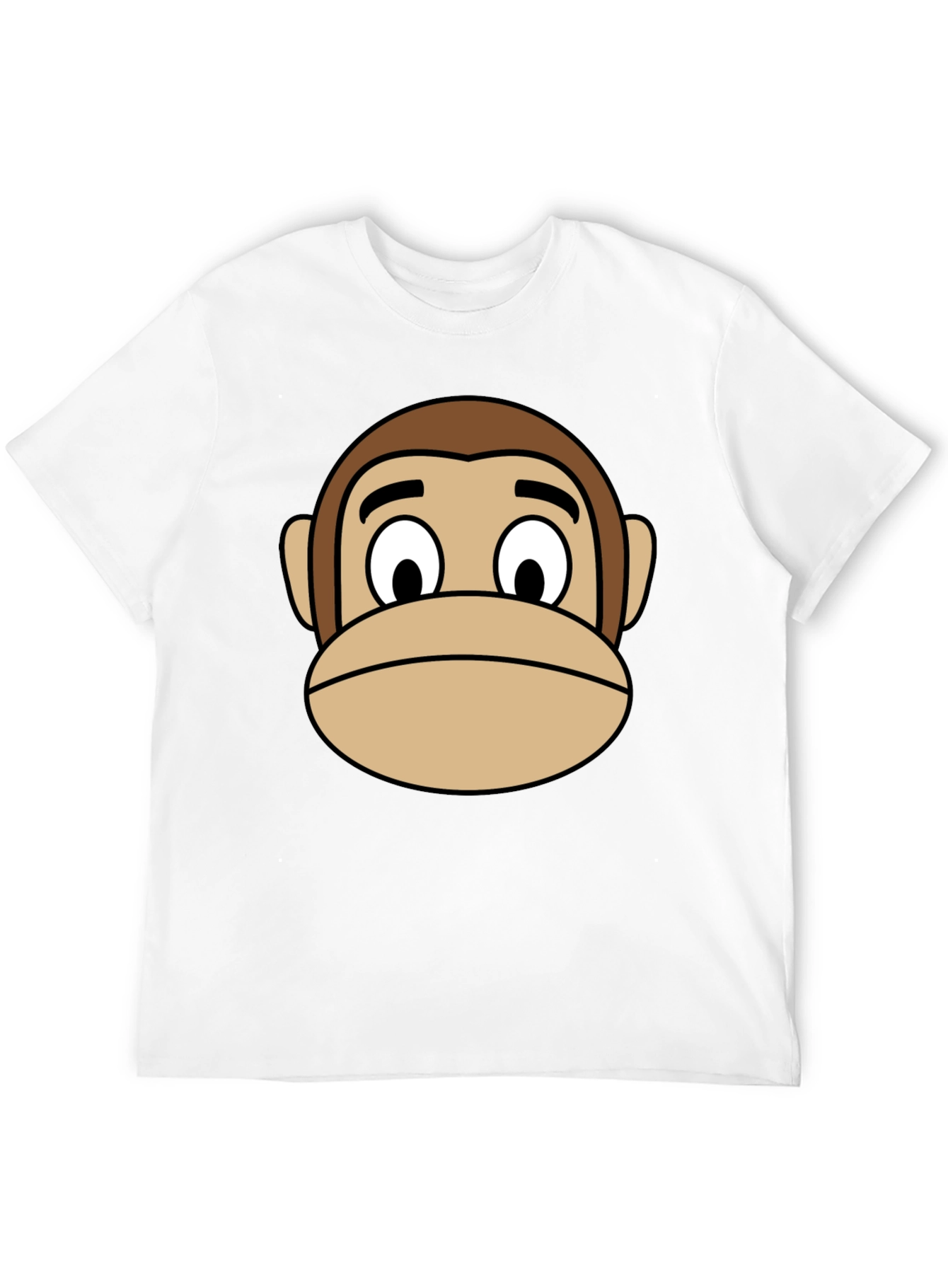 Monkey Face Graphic T-Shirt - Black