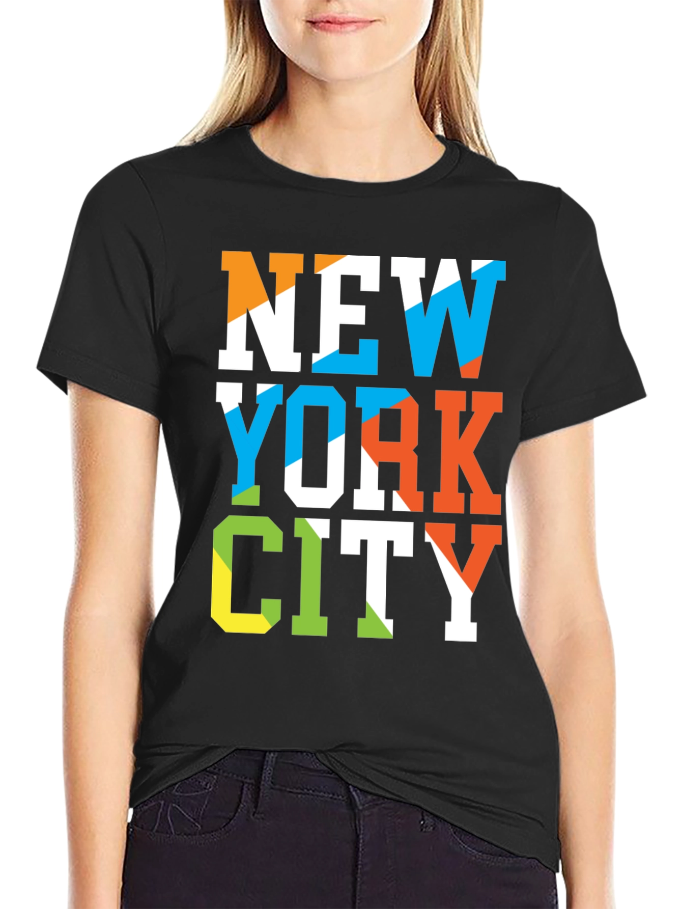 New York City Graphic Print Black T-Shirt