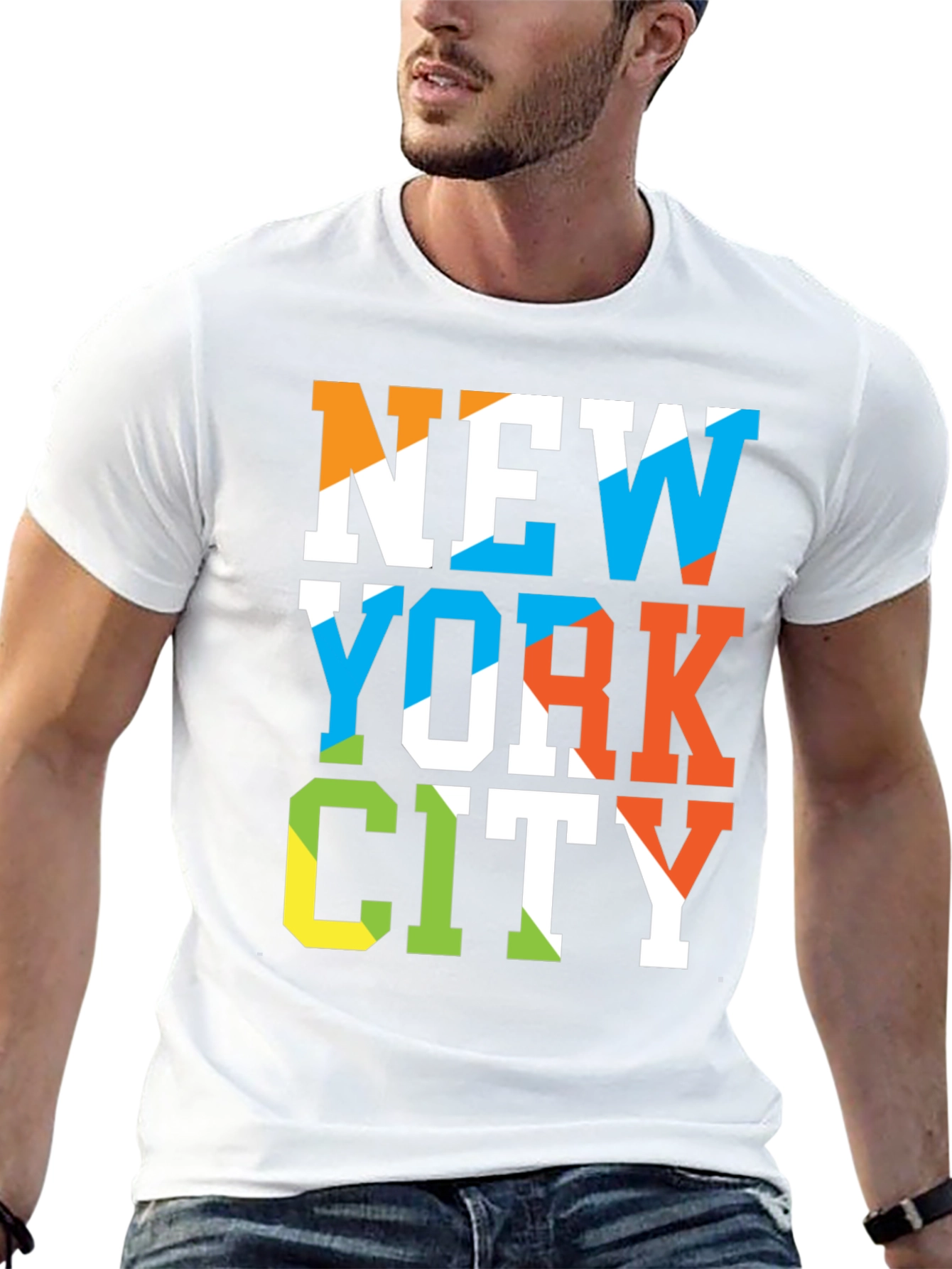 New York City Graphic Print Black T-Shirt