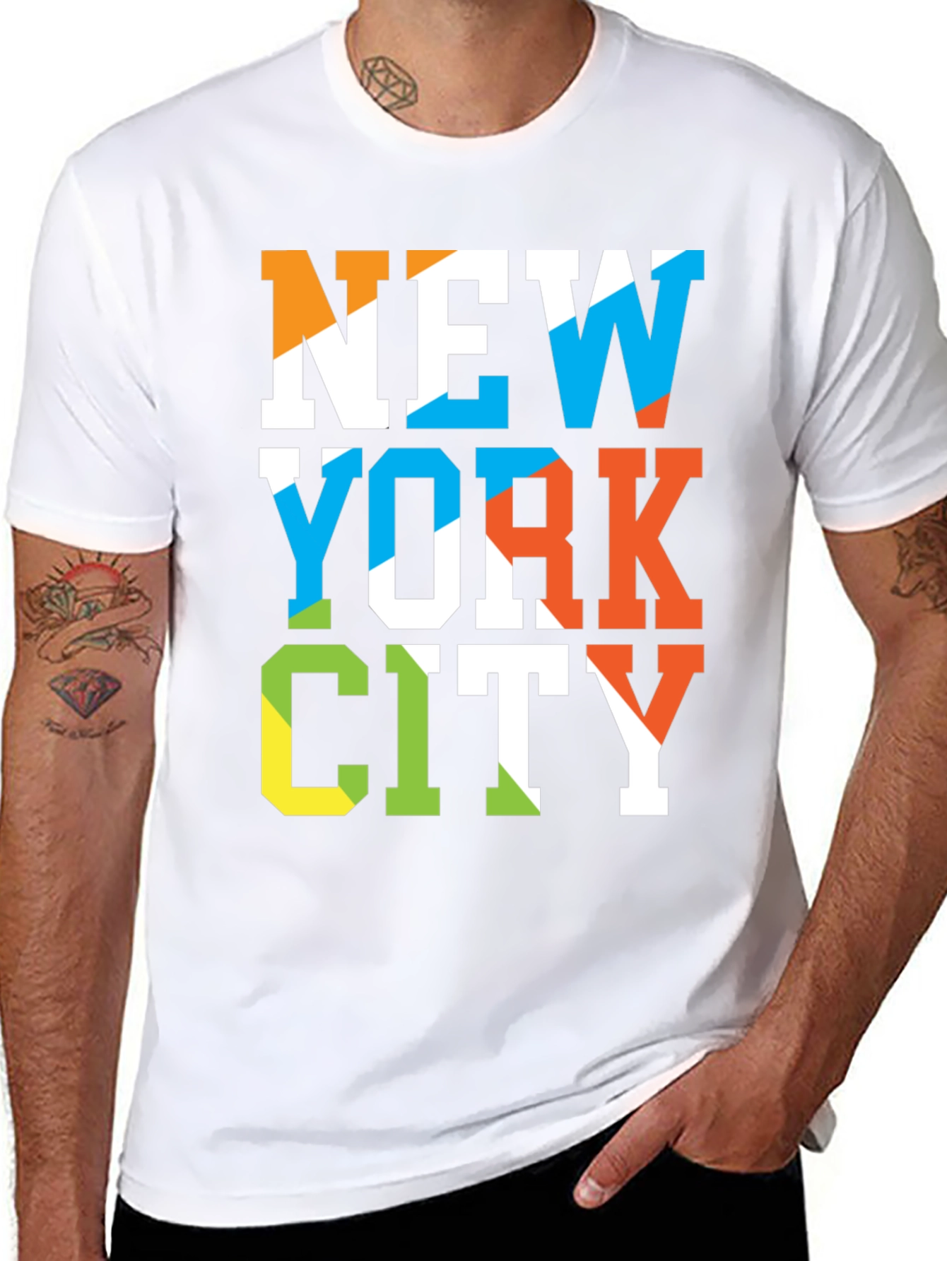 New York City Graphic Print Black T-Shirt