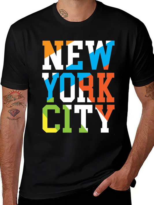 New York City Graphic Print Black T-Shirt