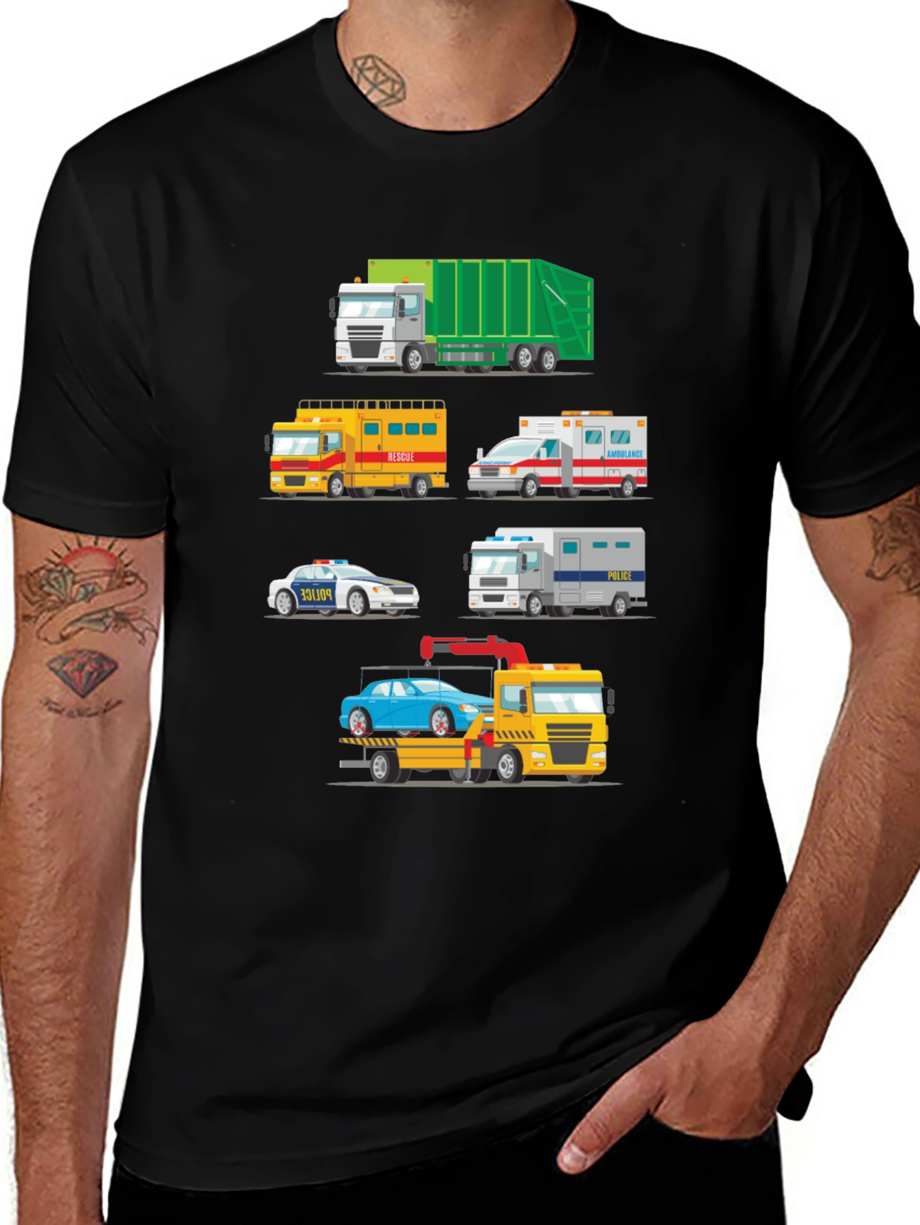 Emergency Vehicle Graphic T-Shirt